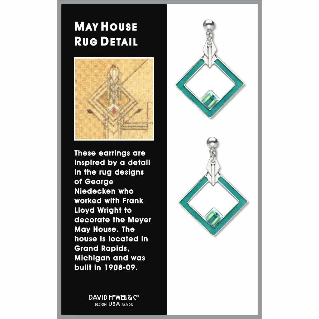 May House Design Teal Earrings