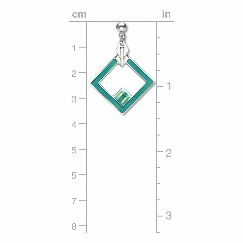May House Design Teal Earrings