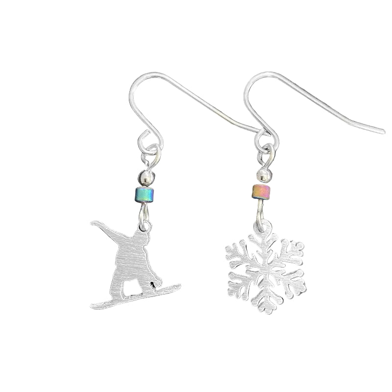 Snowboarder Stainless Steel Earring
