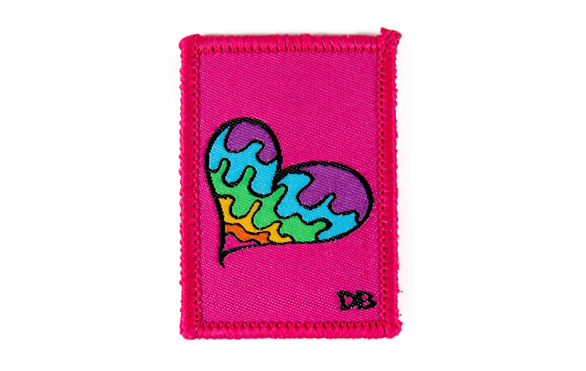 Velcro Label - Ellie Paisley Heart