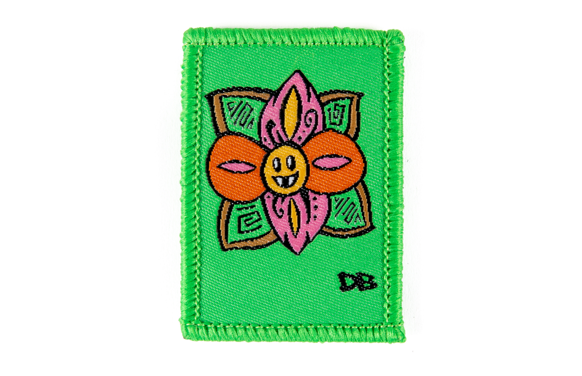Velcro Label - Ellie Paisley Fanged Flower