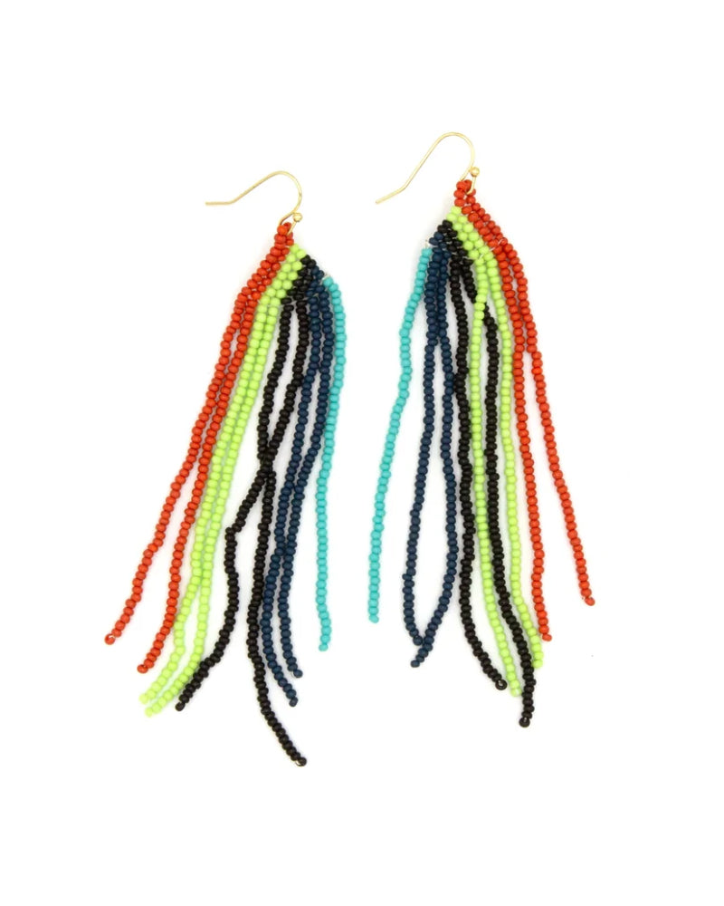 Beaded Fringe Earrings