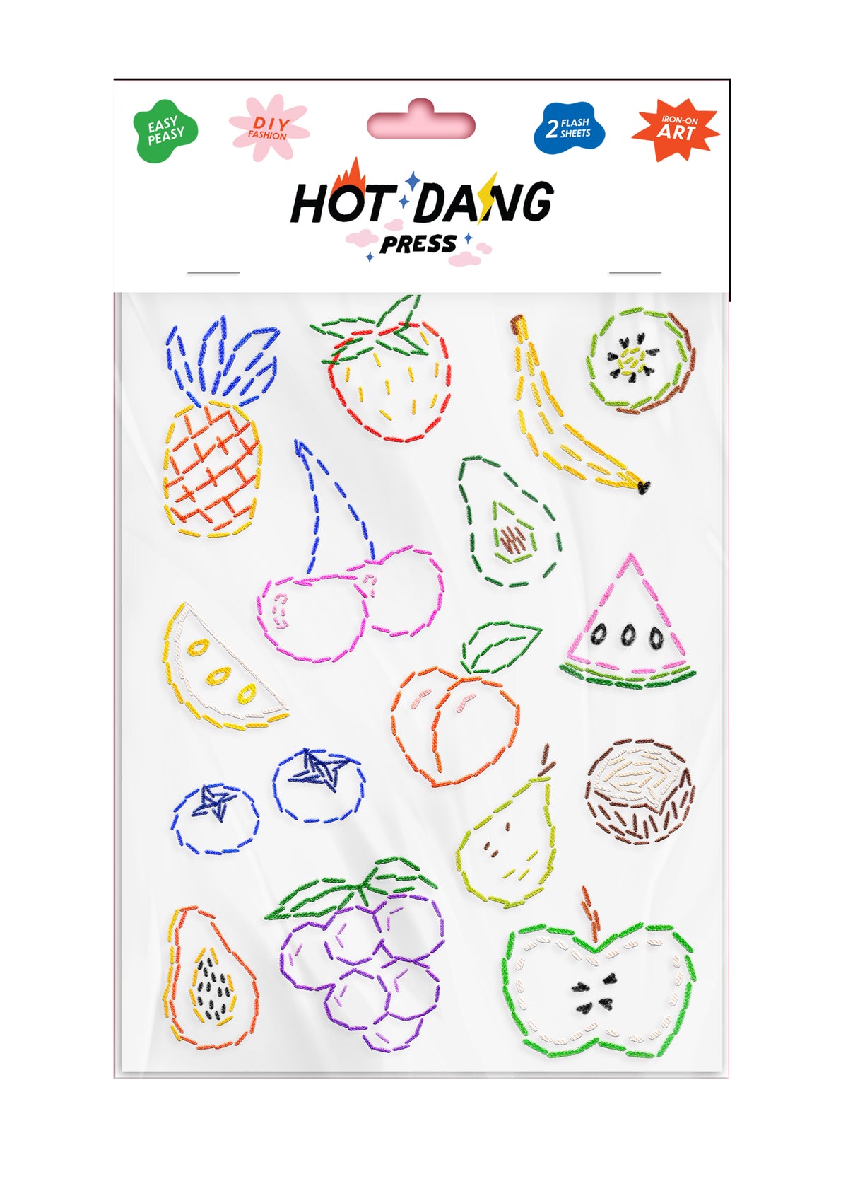 Fruit Embroidery Iron On Sheet Set