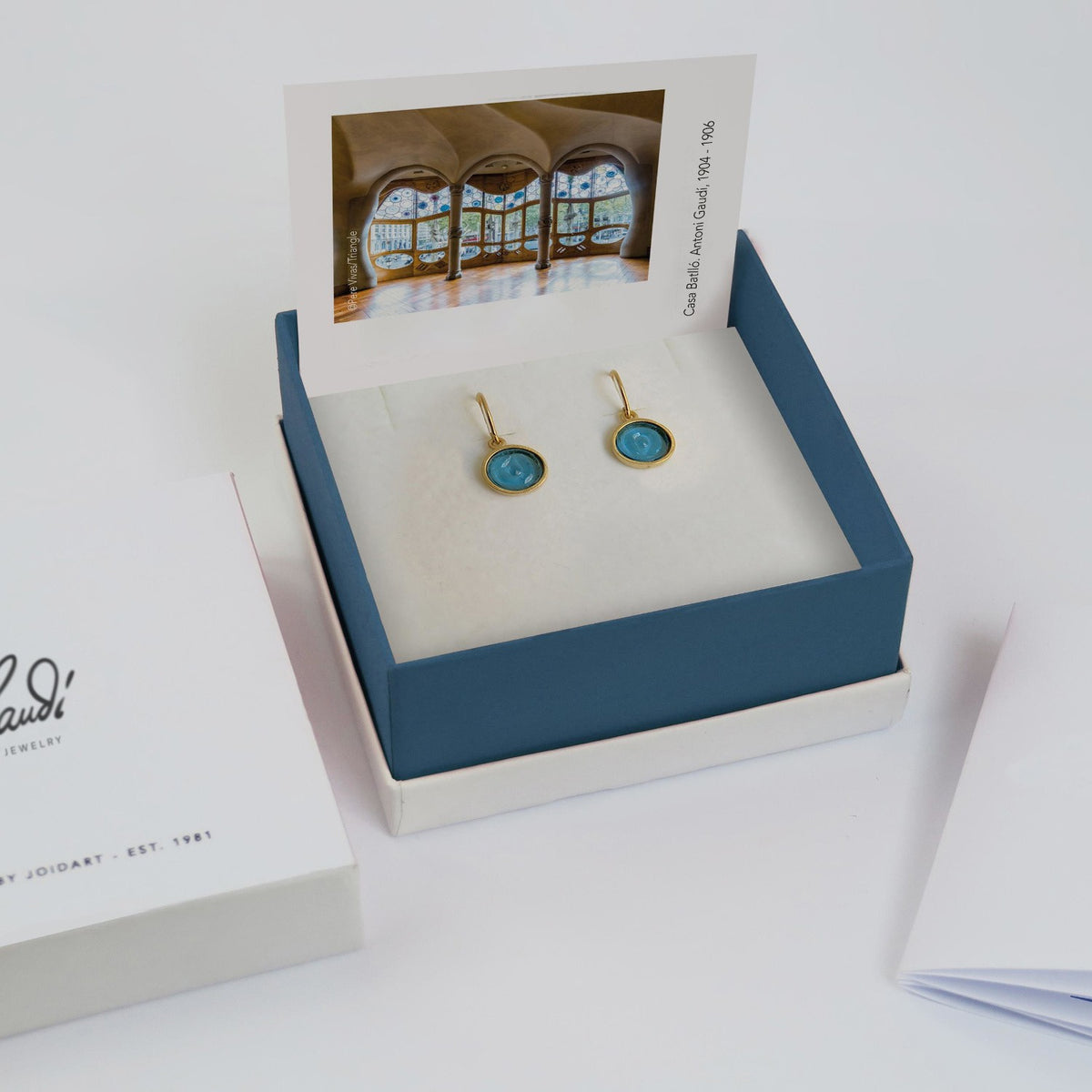 Gaudi Blue Circular Earrings