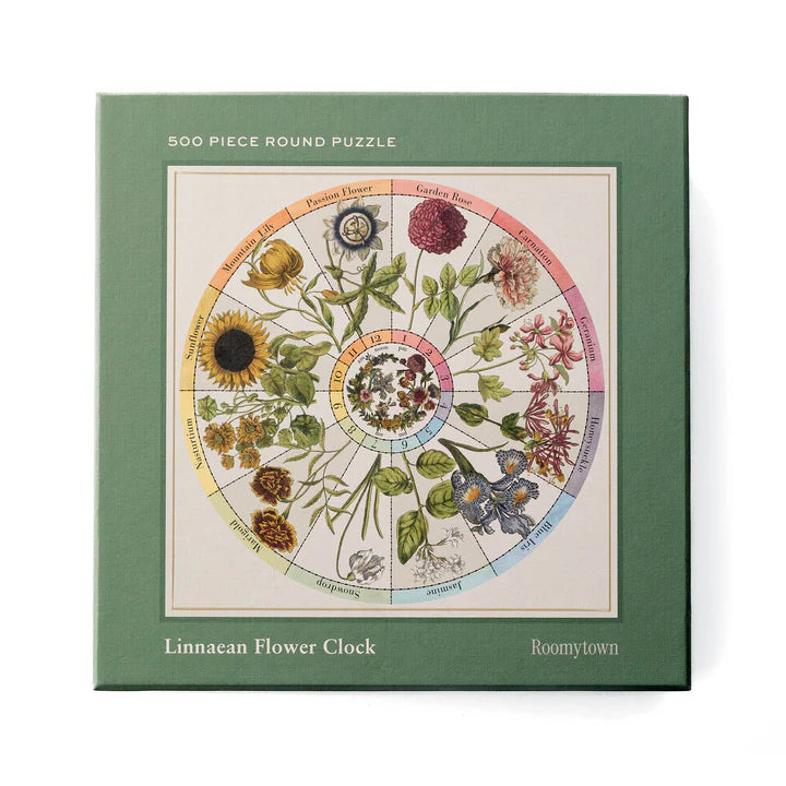 Flower Clock 500-Piece Round Jigsaw Puzzle