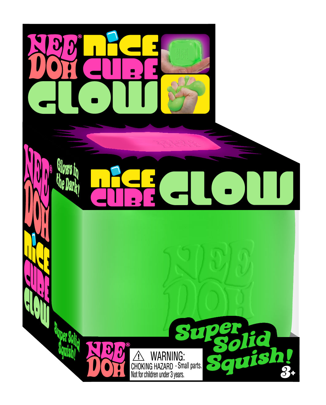 Glow In The Dark NeeDoh Nice Cube