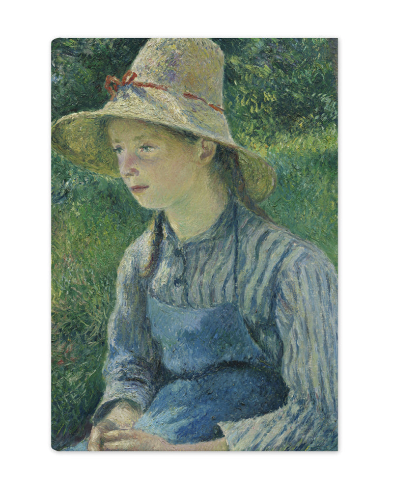 Camille Pissarro: Young Peasant Girl Wearing a Straw Hat Hardcover Journal