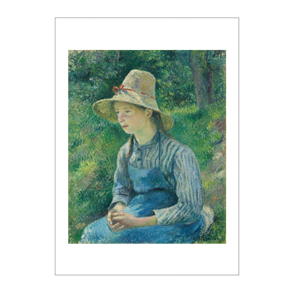 Camille Pissarro: Young Peasant Girl Wearing a Straw Hat Postcard