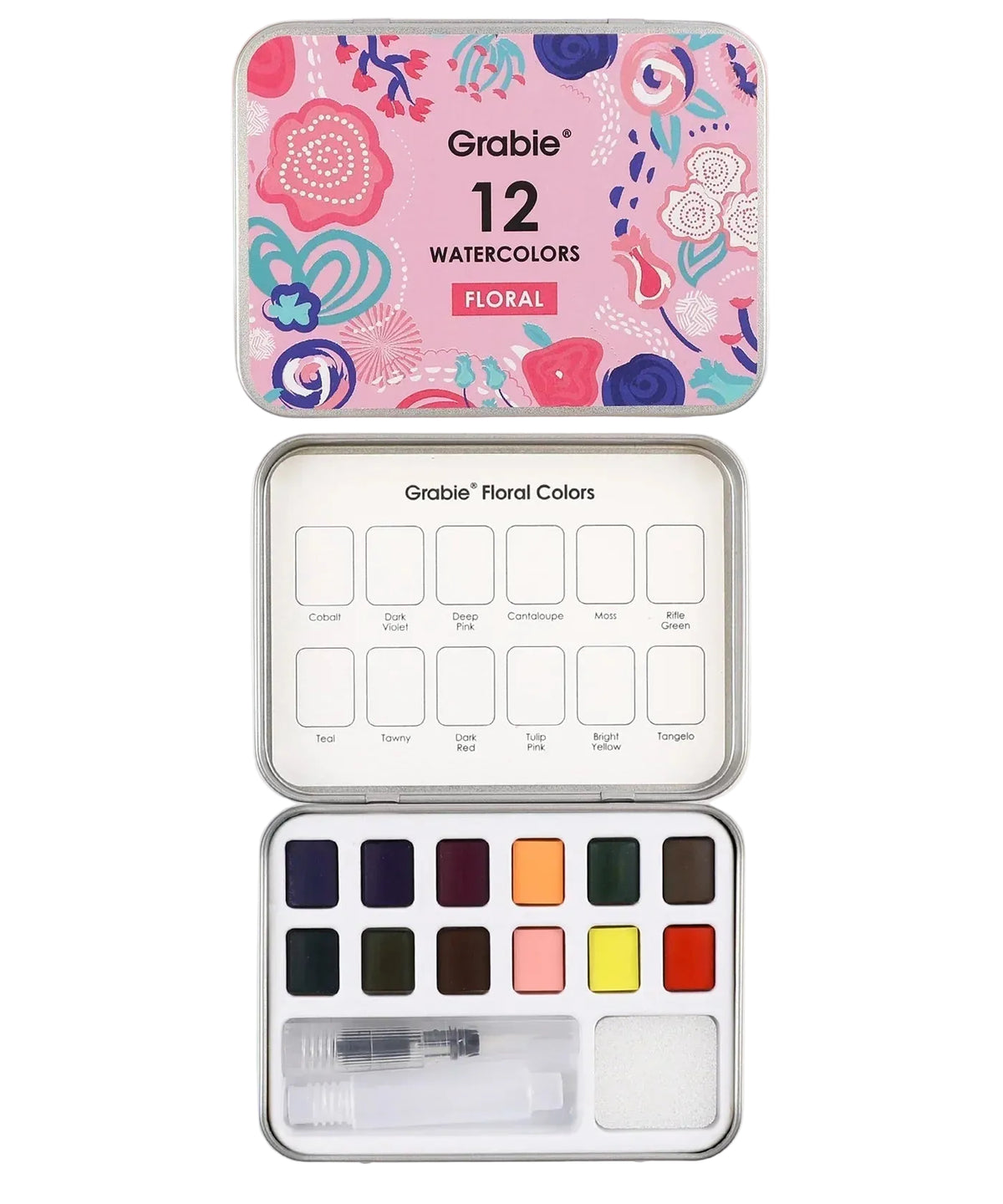 Watercolor Pocket Set of 12 with Brush - Floral Colors