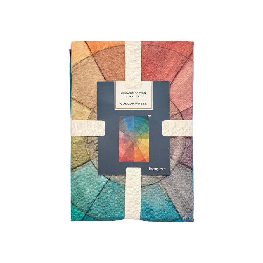 Organic Cotton Single Tea Towel - Colourwheel