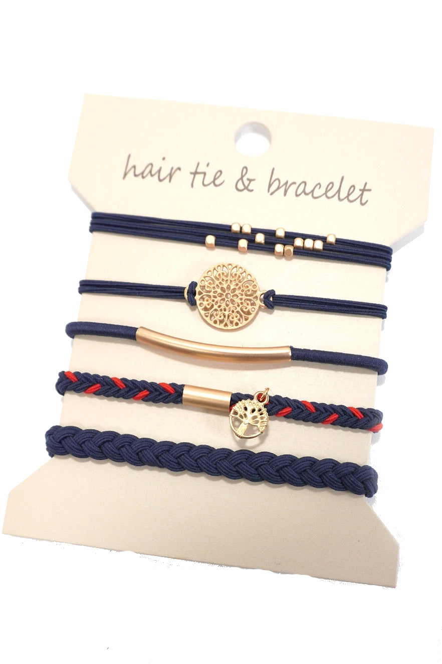 Boho Dual Function Knot Bracelet Hair Ties