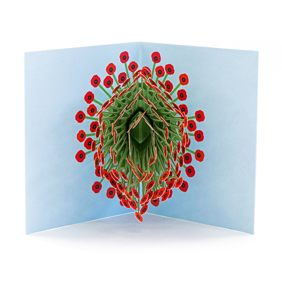 Blooming Poppies Pop Up Card