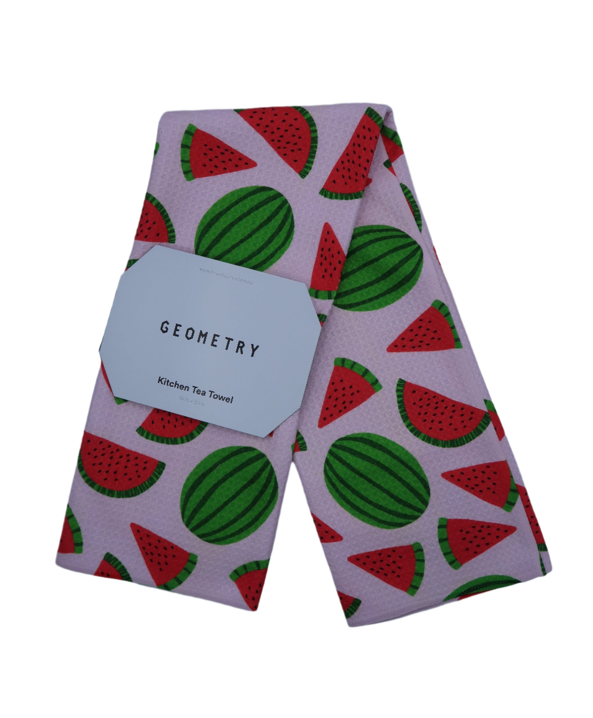 pink towel with watermelon pattern