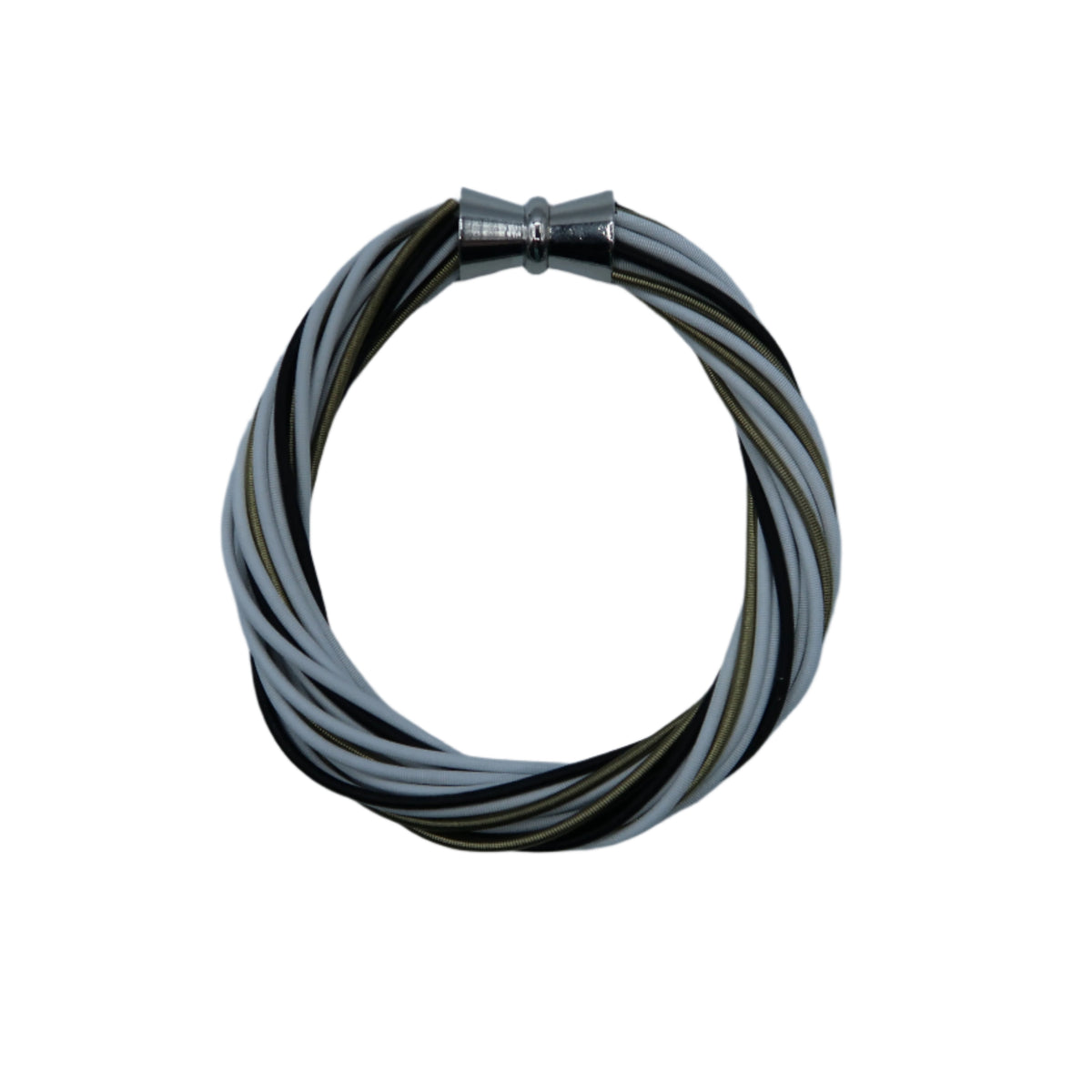 White, Bronze &amp; Black Twist Bracelet