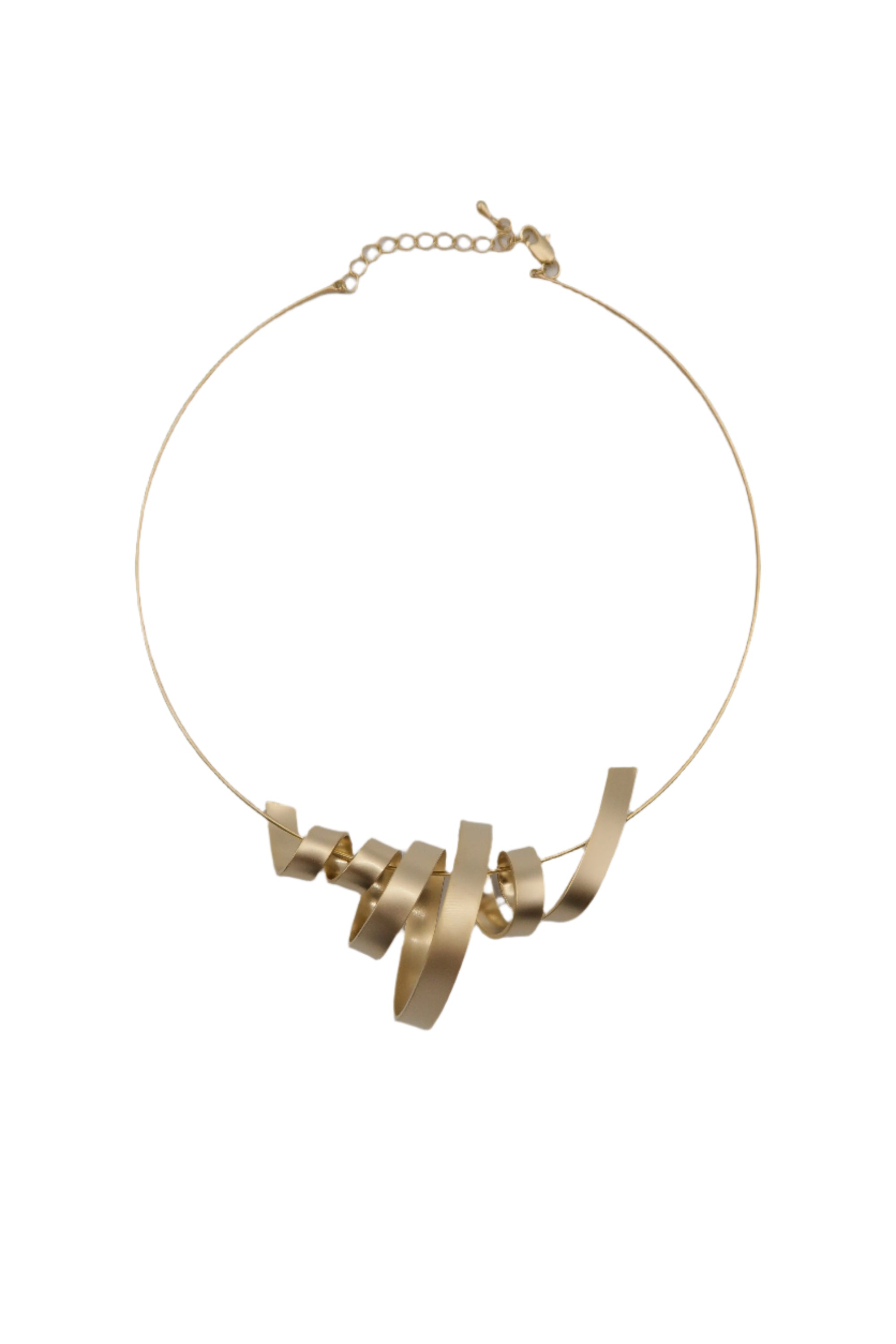 Gold spiral necklace 