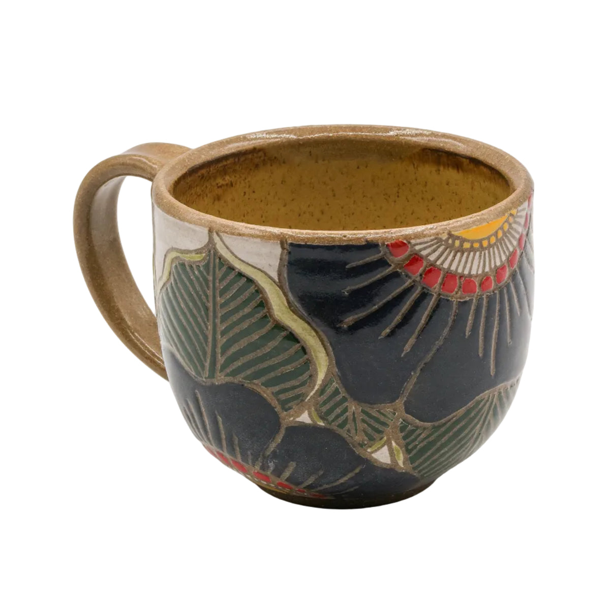Floral Clay Mugs