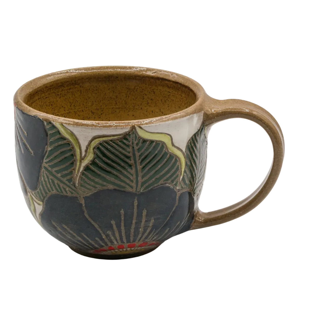 Floral Clay Mugs