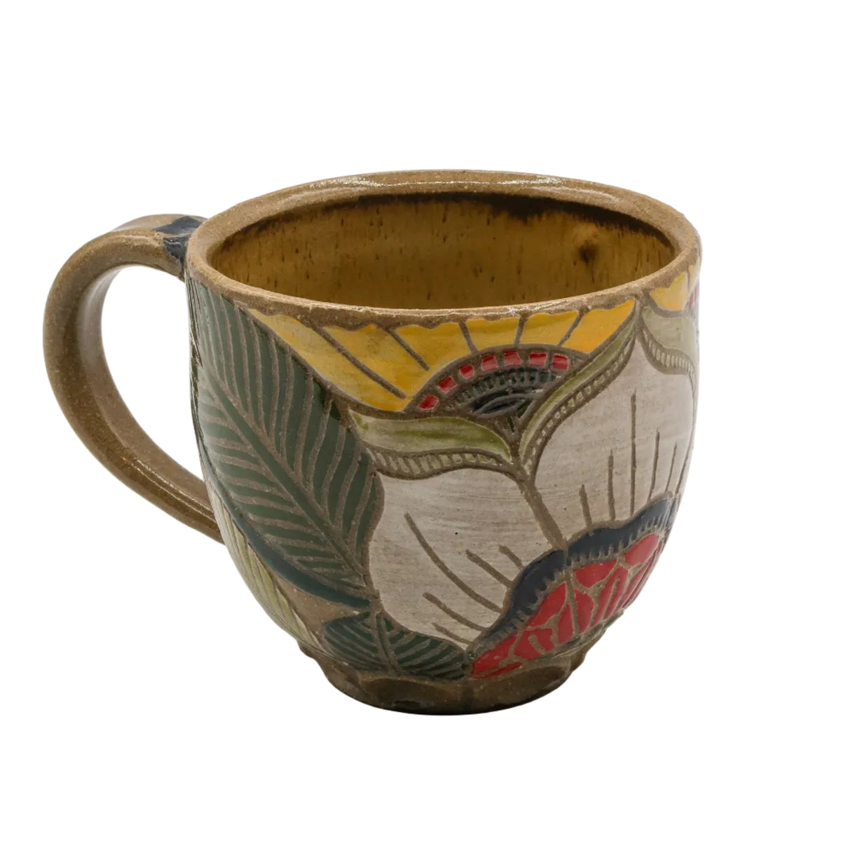 Floral Clay Mugs