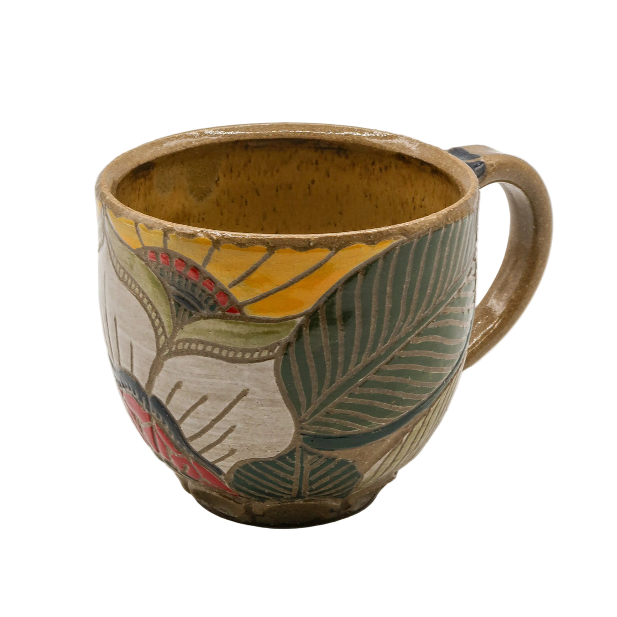 Floral Clay Mugs