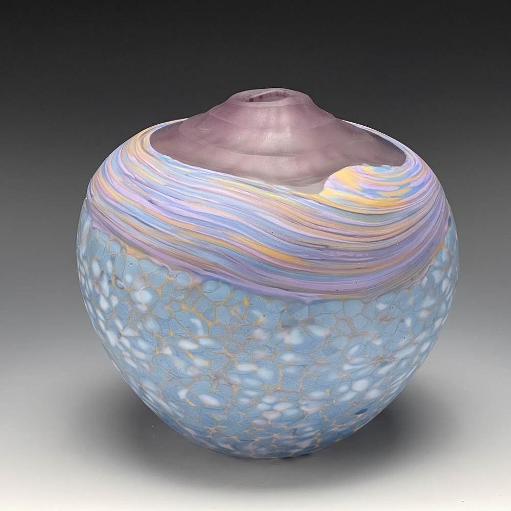 Pinnacle Vase (Blown Glass) in Periwinkle Blue