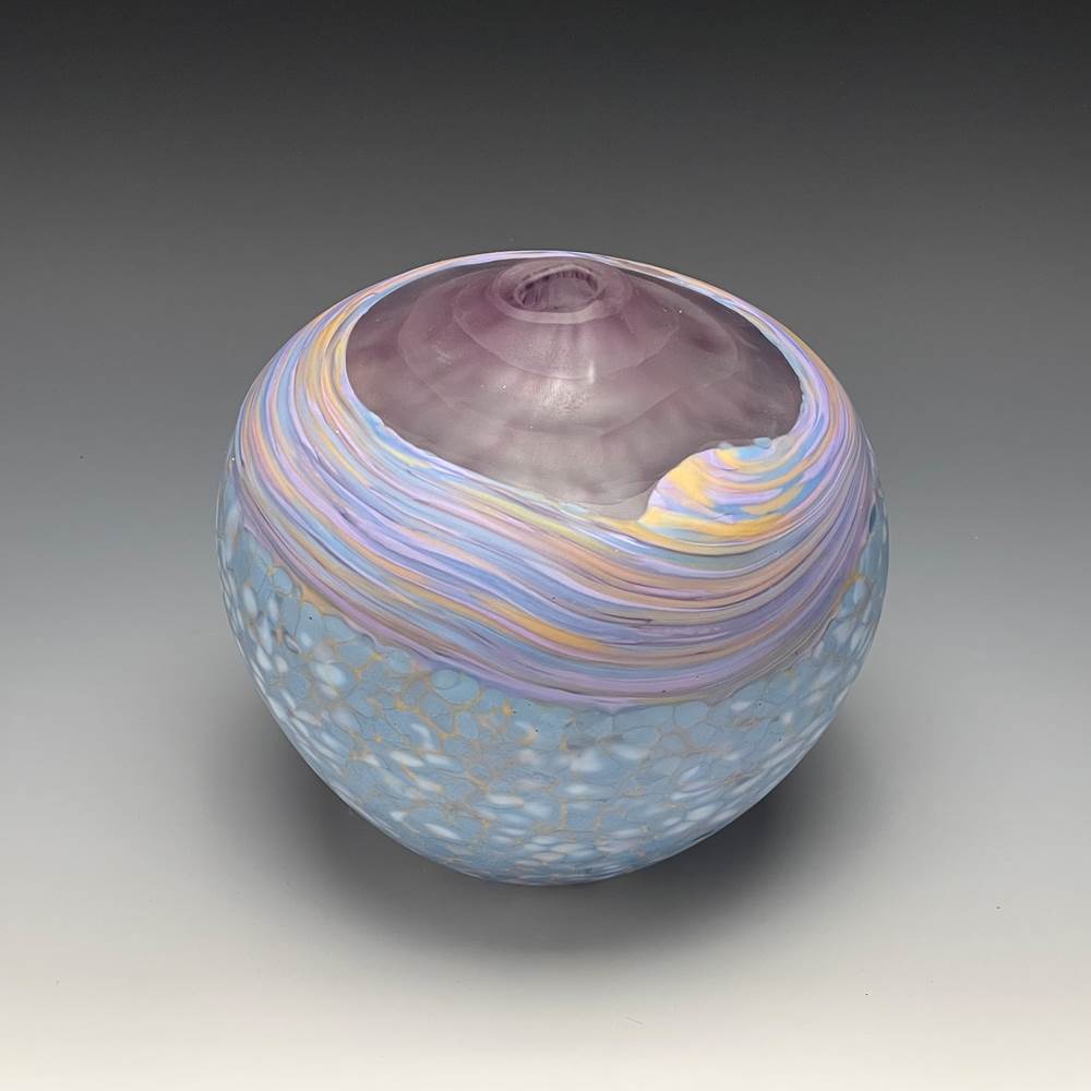 Pinnacle Vase (Blown Glass) in Periwinkle Blue