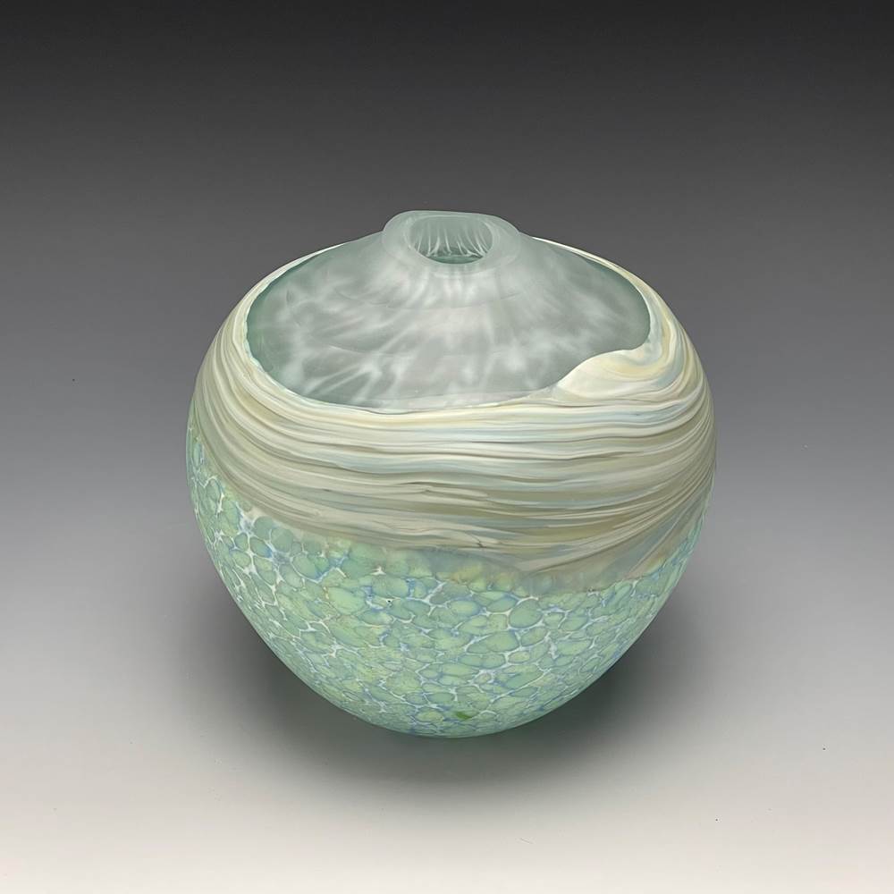 Pinnacle Vase (Blown Glass) in Celadon