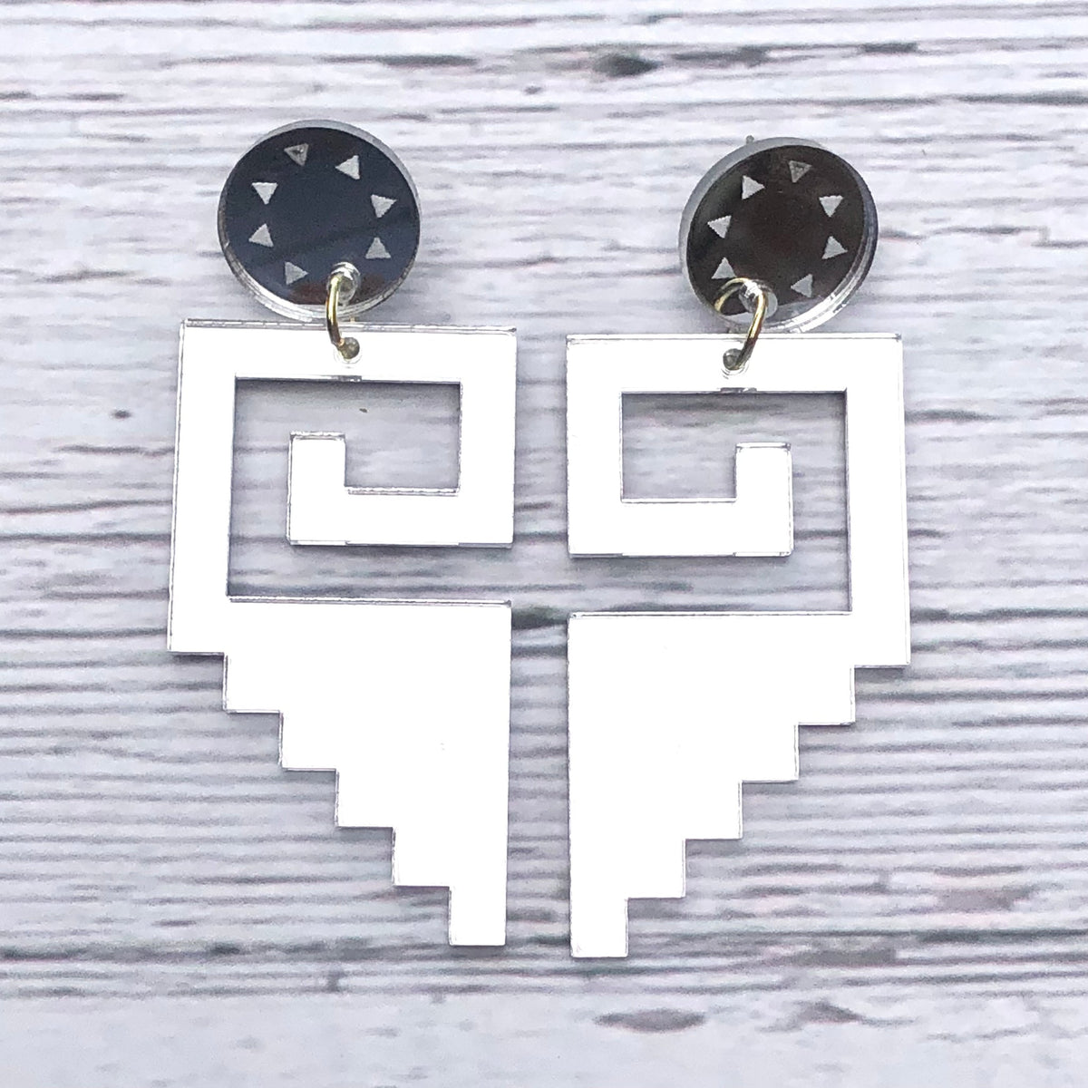 Mitla Mosaic Acrylic Earrings