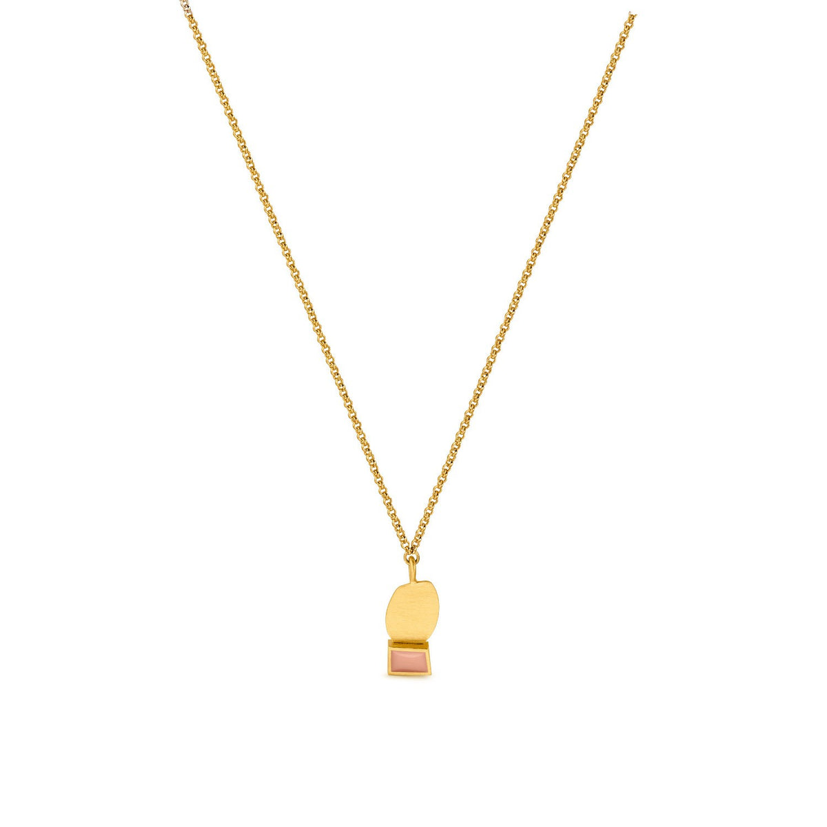 Collage Pendant Mauve Necklace