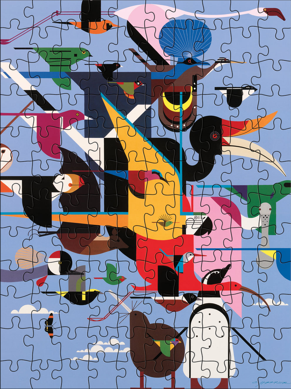 Charley Harper 120-Piece Double-Sided Jigsaw Puzzle