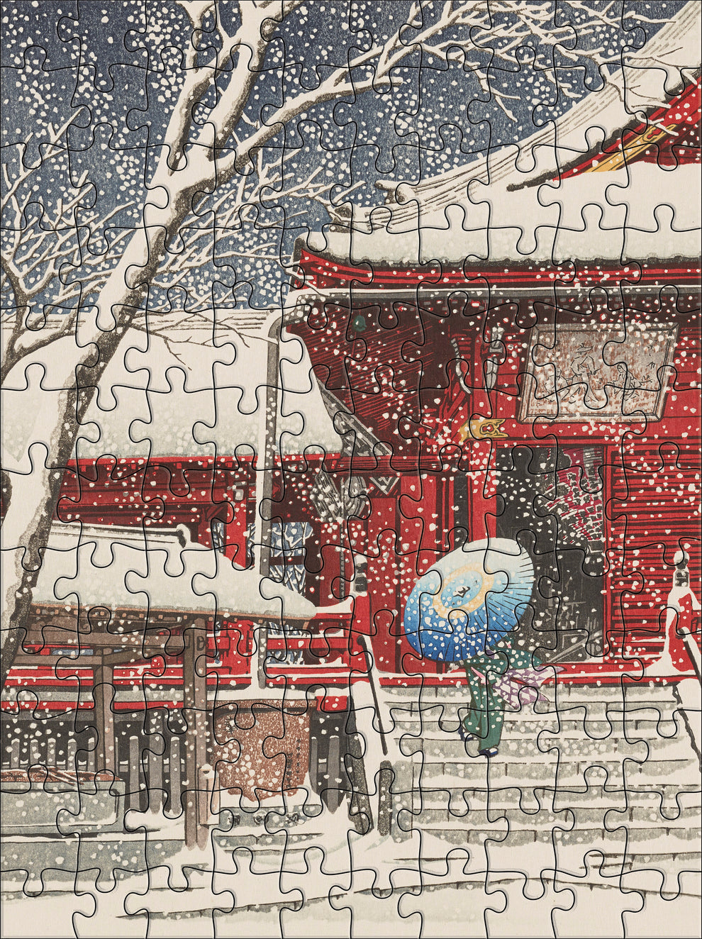 Kawase Hasui: Snowfall 120-Piece Double-Sided Puzzle