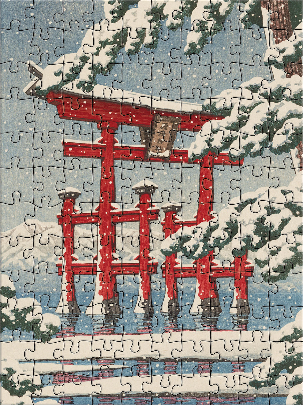 Kawase Hasui: Snowfall 120-Piece Double-Sided Puzzle