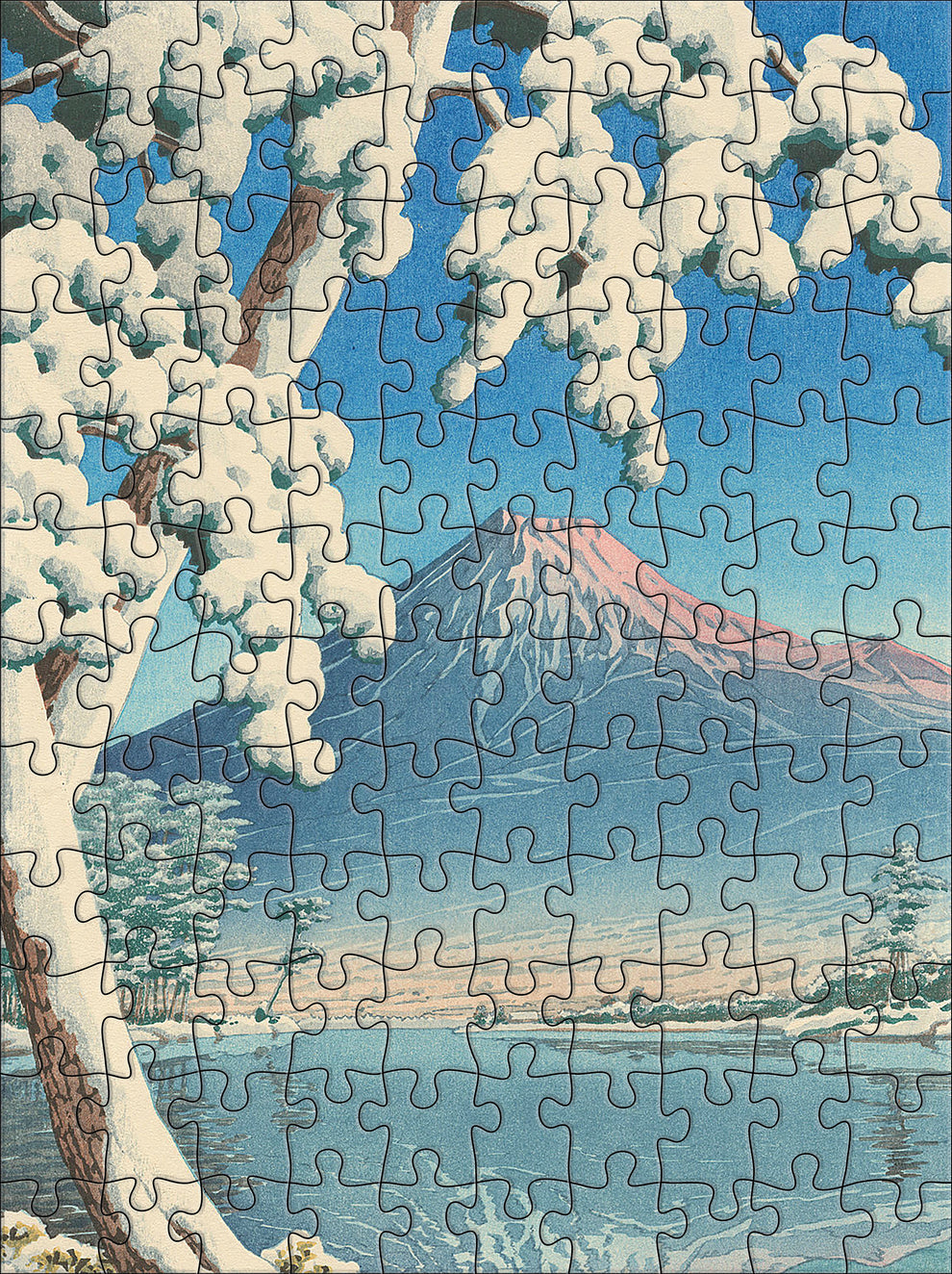 Kawase Hasui: Snowfall 120-Piece Double-Sided Puzzle