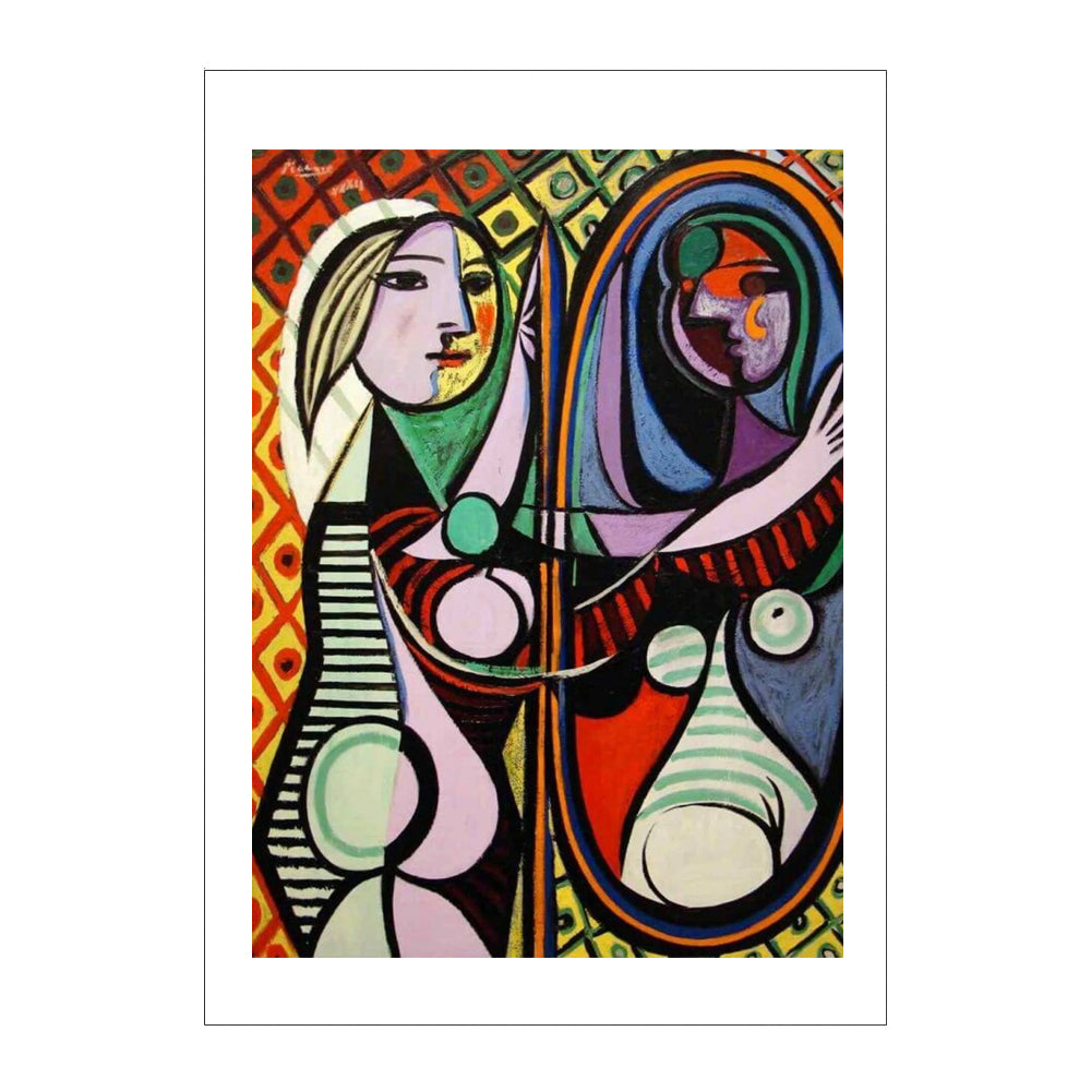 Young Girl in Front of a Mirror, Pablo Picasso Postcard
