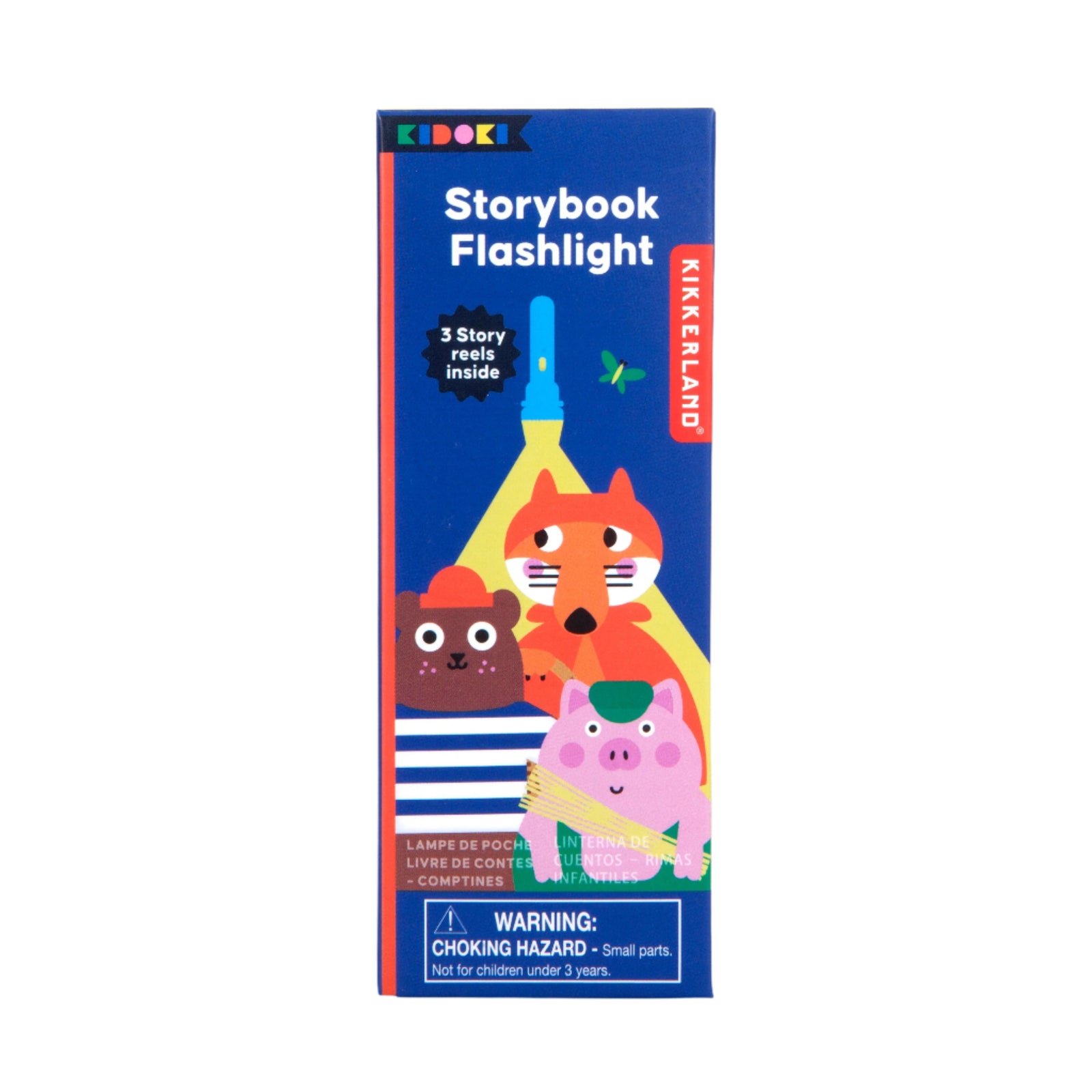 Storybook Flashlight packaging with cartoon animals on a white background