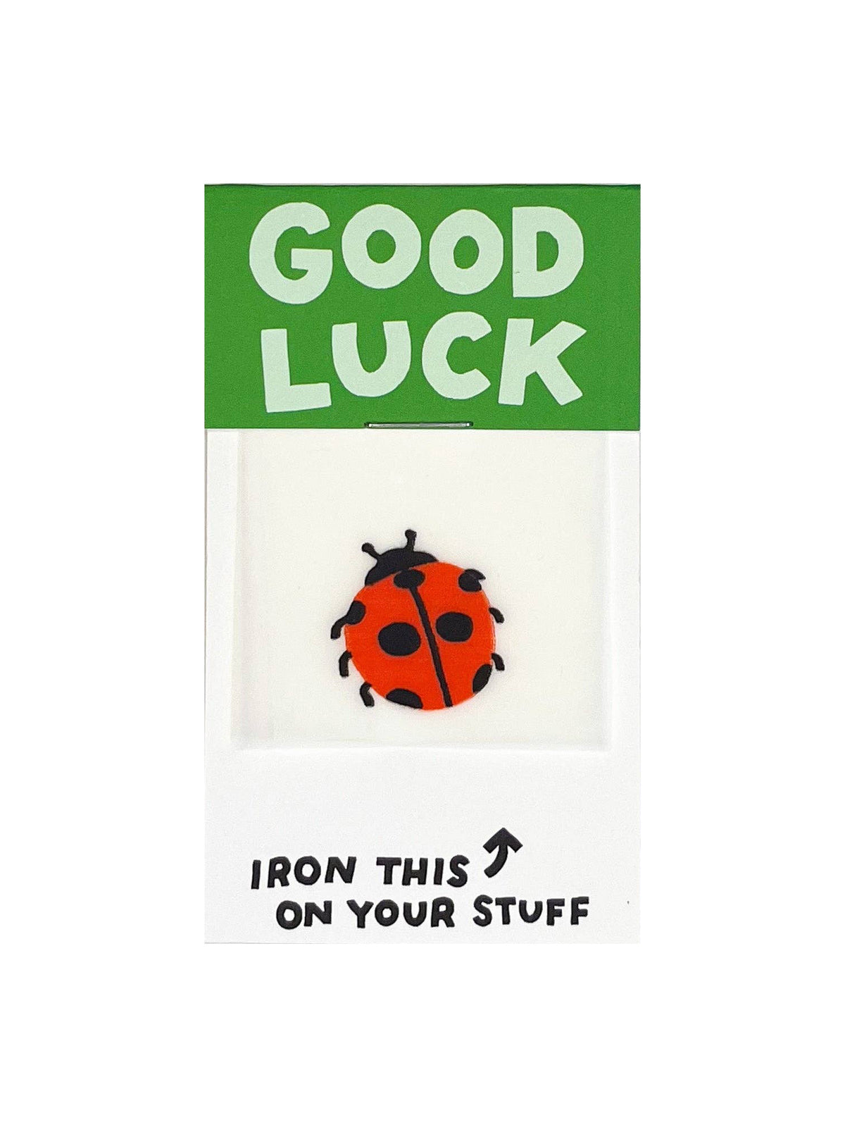 Good Luck Ladybug Iron-On Card