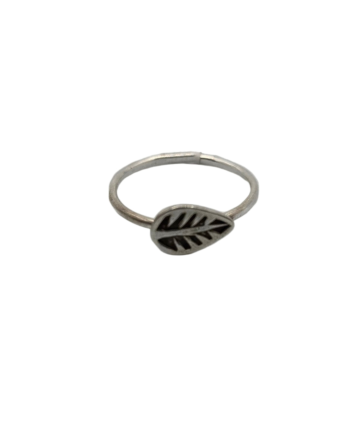 Stamped Leaf Ring