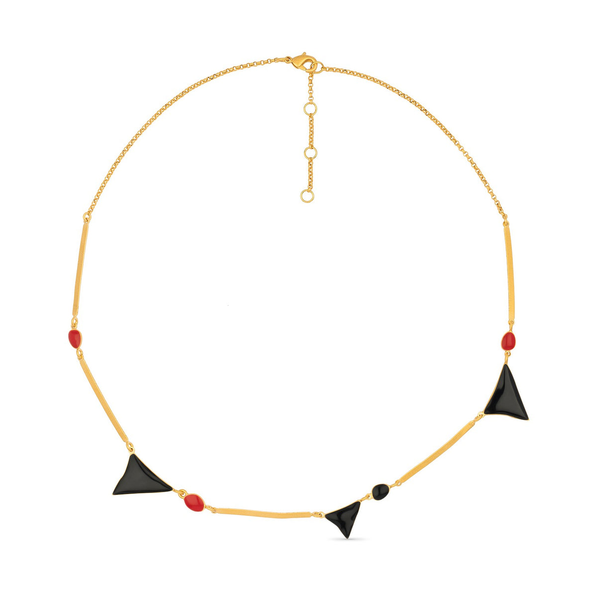 Miro Black and Red Necklace