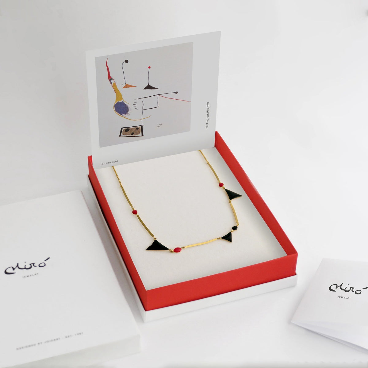 Miro Black and Red Necklace