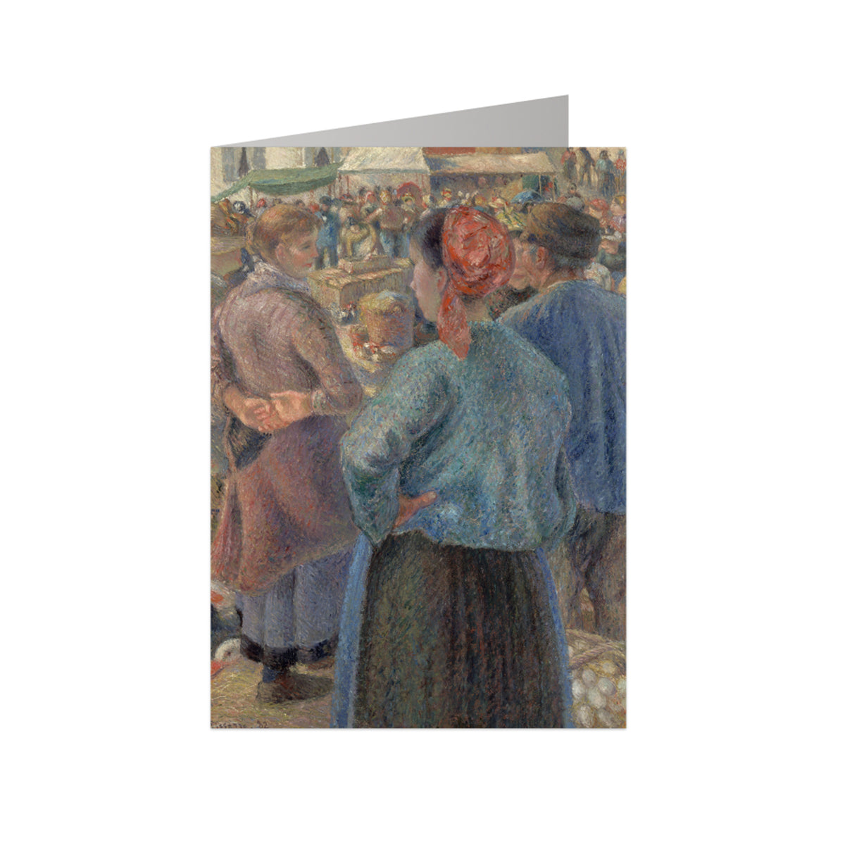 Camille Pissarro: The Poultry Market at Pontoise Notecard