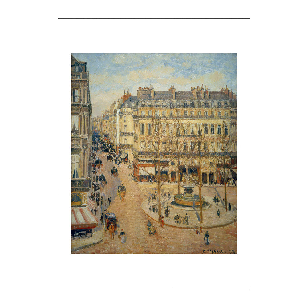 Camille Pissarro: Morning Sun in the Rue Saint-Honoré Postcard