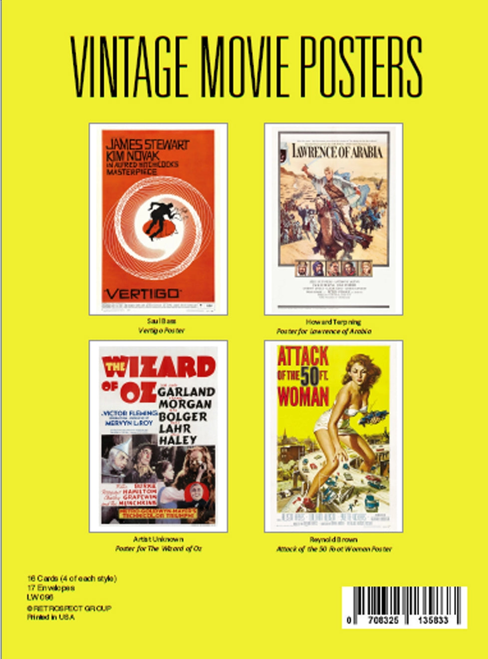 Vintage Movie Posters Boxed Notecards
