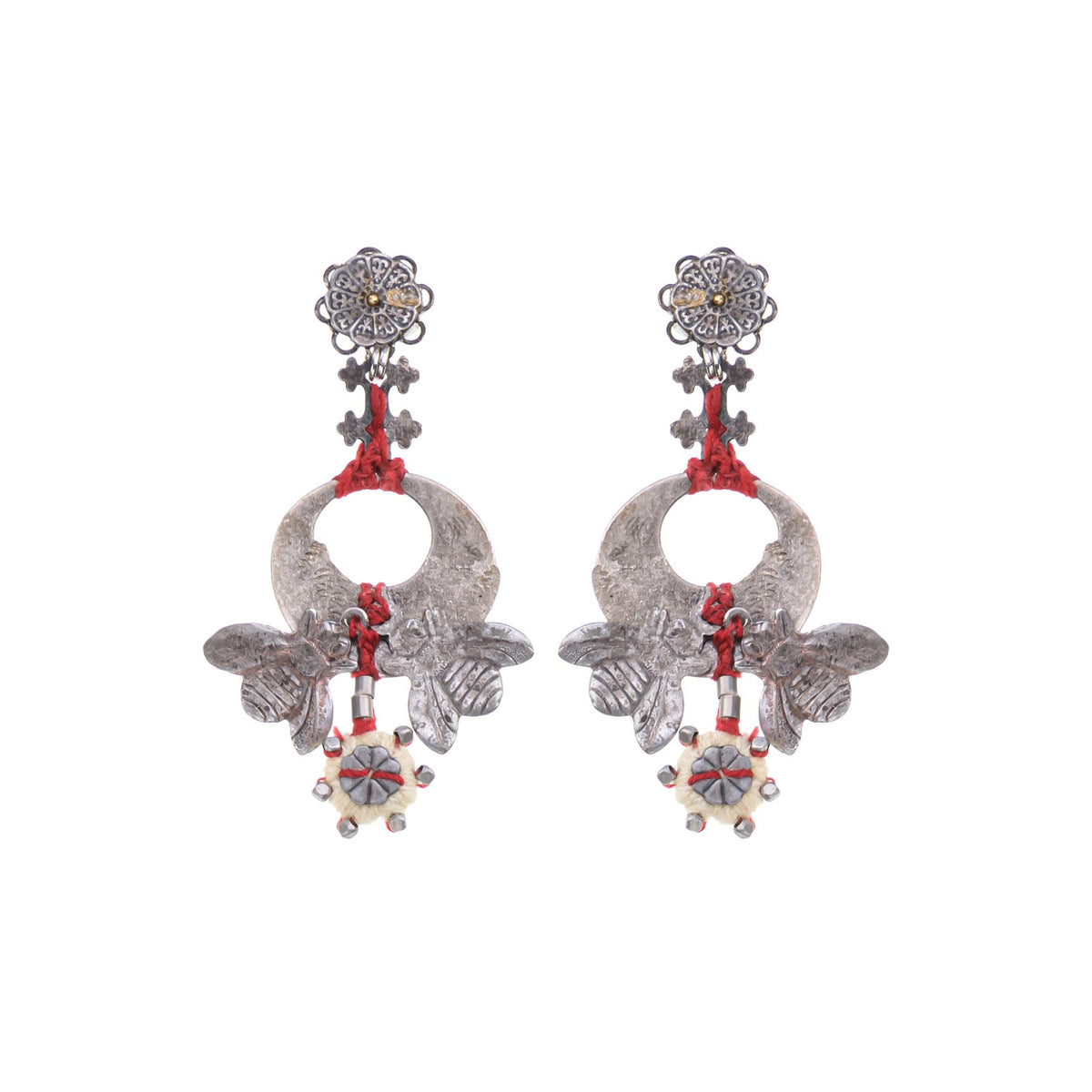 Large Metal Bloom Earrings