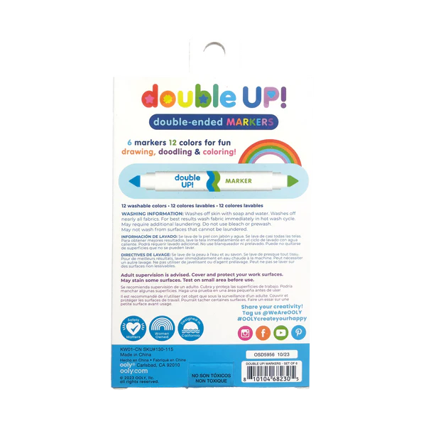 Double Up! Double Ended Markers - Set of 6