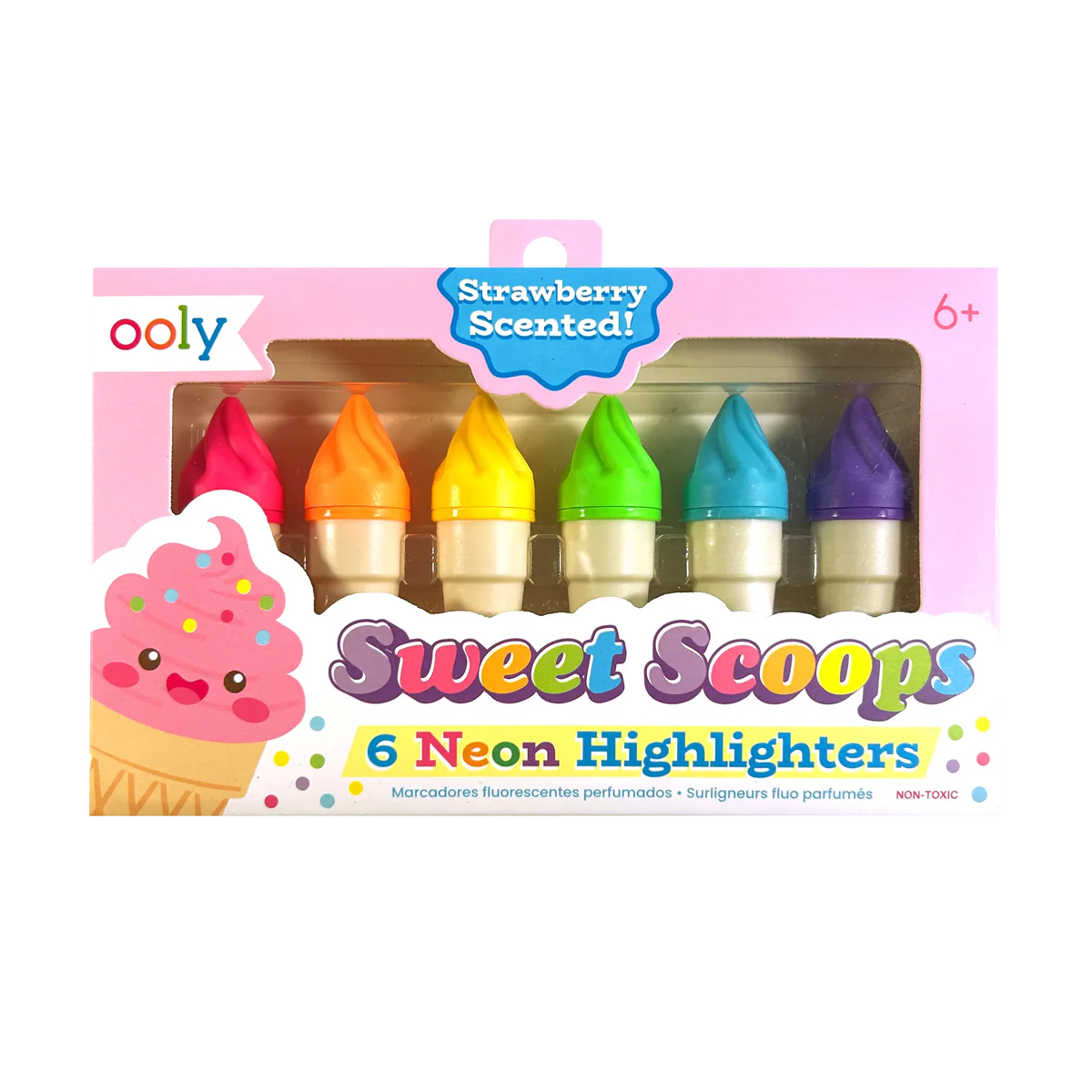 Sweet Scoops: Neon Highlighters - (Set of 6)