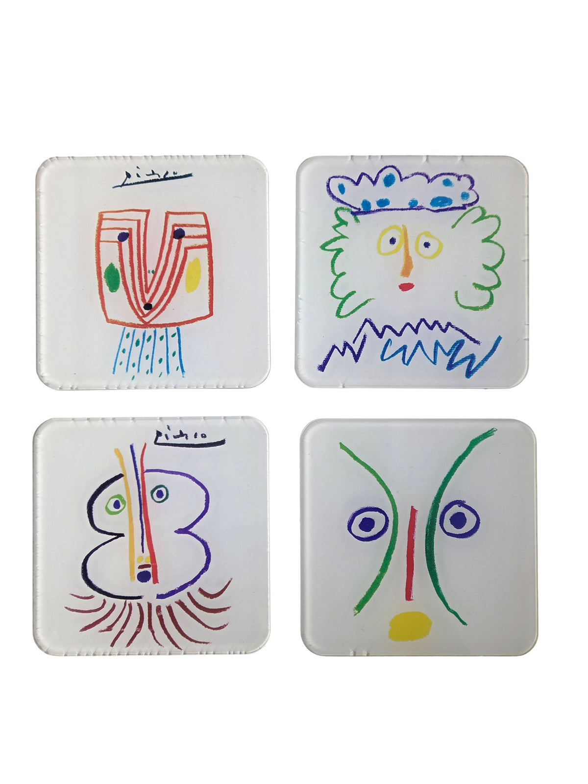 The 4 Faces, Pablo Picasso Coasters