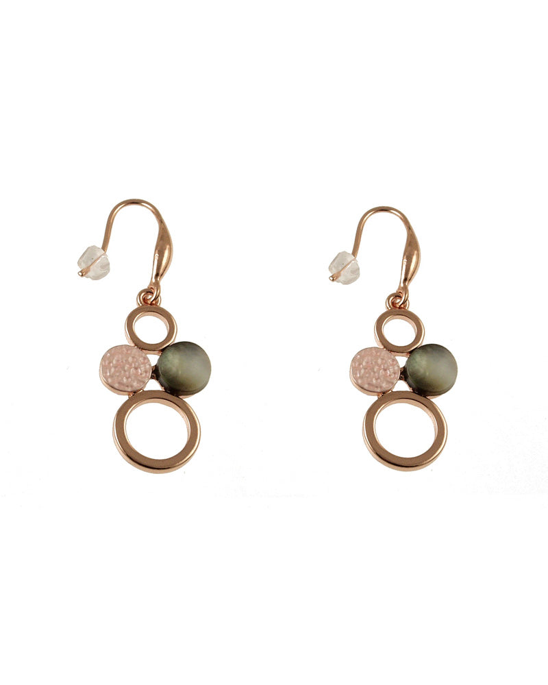 Rose Gold/Pink Earrings