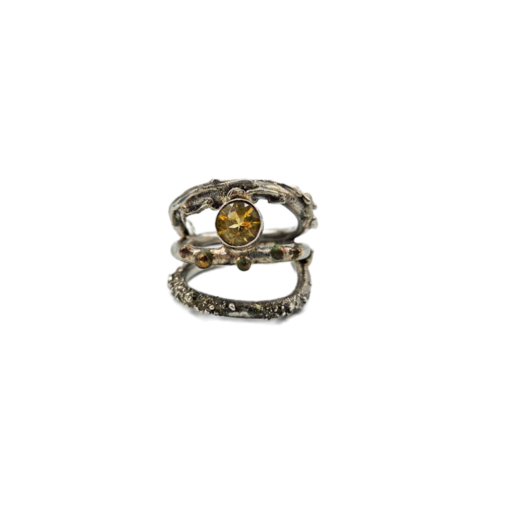 Citrine Twig Ring