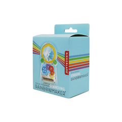 Box for rainbow maker product with colorful design on a white background