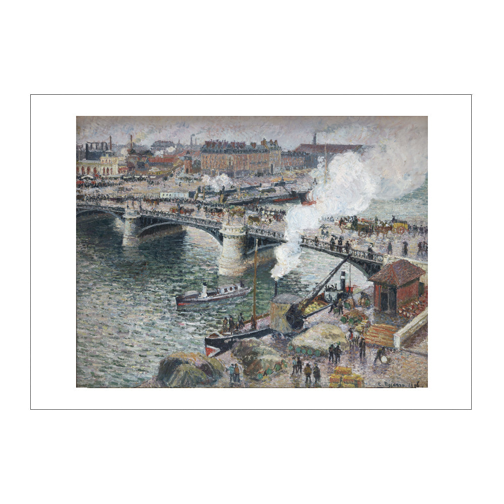 Camille Pissarro: Pont Boieldieu, Rouen, Rainy Weather Postcard
