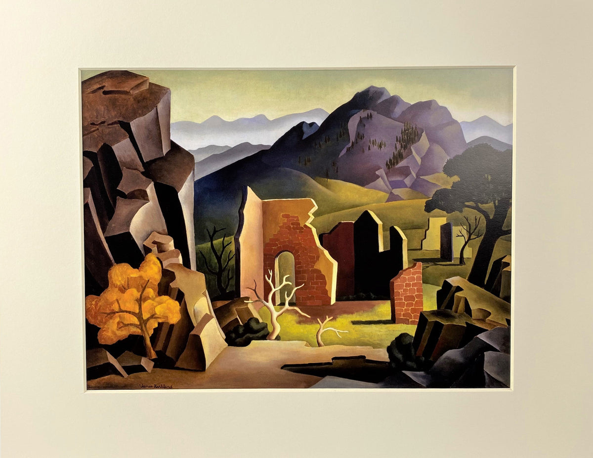 Ruins of Central City Matted Print